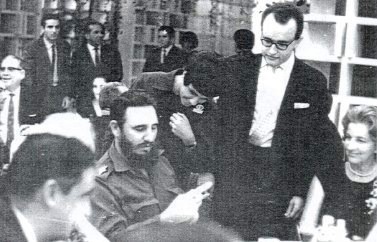 Schacholympiade 1966 Fidel Castro und Karl Jenetschek